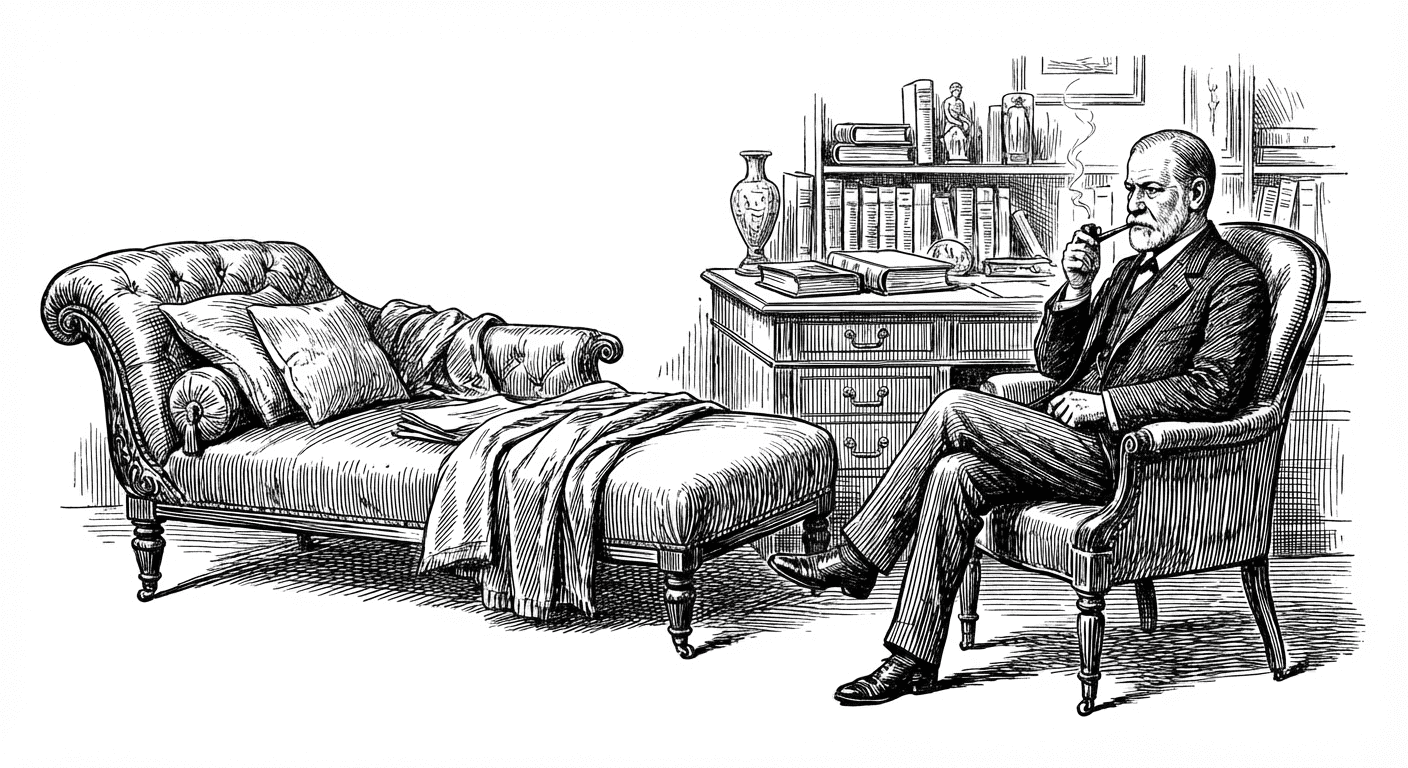 Bench conversation background illustration